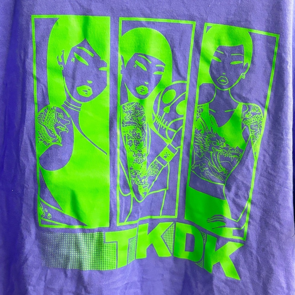 Tokidoki Mens Shirt TKDK T-Shirt Purple Men’s Large Shirt Skulls Top Vaporwave L